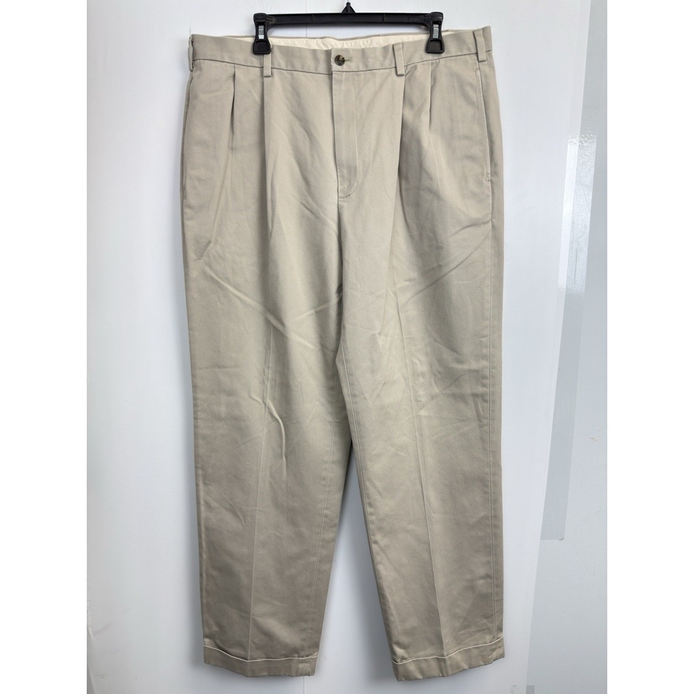Brooks Brothers Pants Men's 37X30 Advantage Chino Elliot Beige‎ Khaki Cuffed